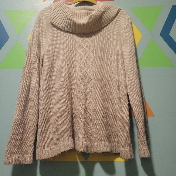 CJ Banks Women's Cowl Neck Sweater With Ombre Fade Size 1x - Picture 2 of 9